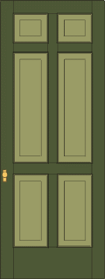 Our Jefferson style screen door with six panel entry door